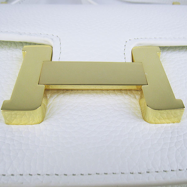 7A Hermes Constance Togo Leather Single Bag White Gold Hardware H020 - Click Image to Close